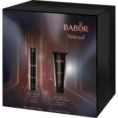 Egy exkluzív karácsonyi anti aging szett.
A Reversive anti-aging szett ReVersive anti-aging cream-et és anti-aging overnight mask-ot tartalmaz, melyek minden bőrtípus számára megfelelőek. Karácsonyi szett
